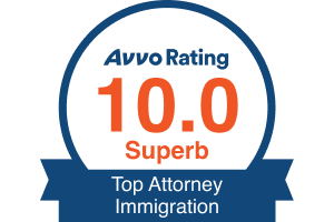 Avvo Rating 10 / Top Attorney Immigration - Badge